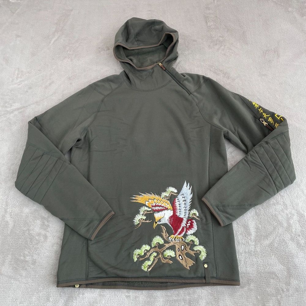 RLX Ralph Lauren Performance Hoodie Men Medium Embroidered Eagle Japanese RARE